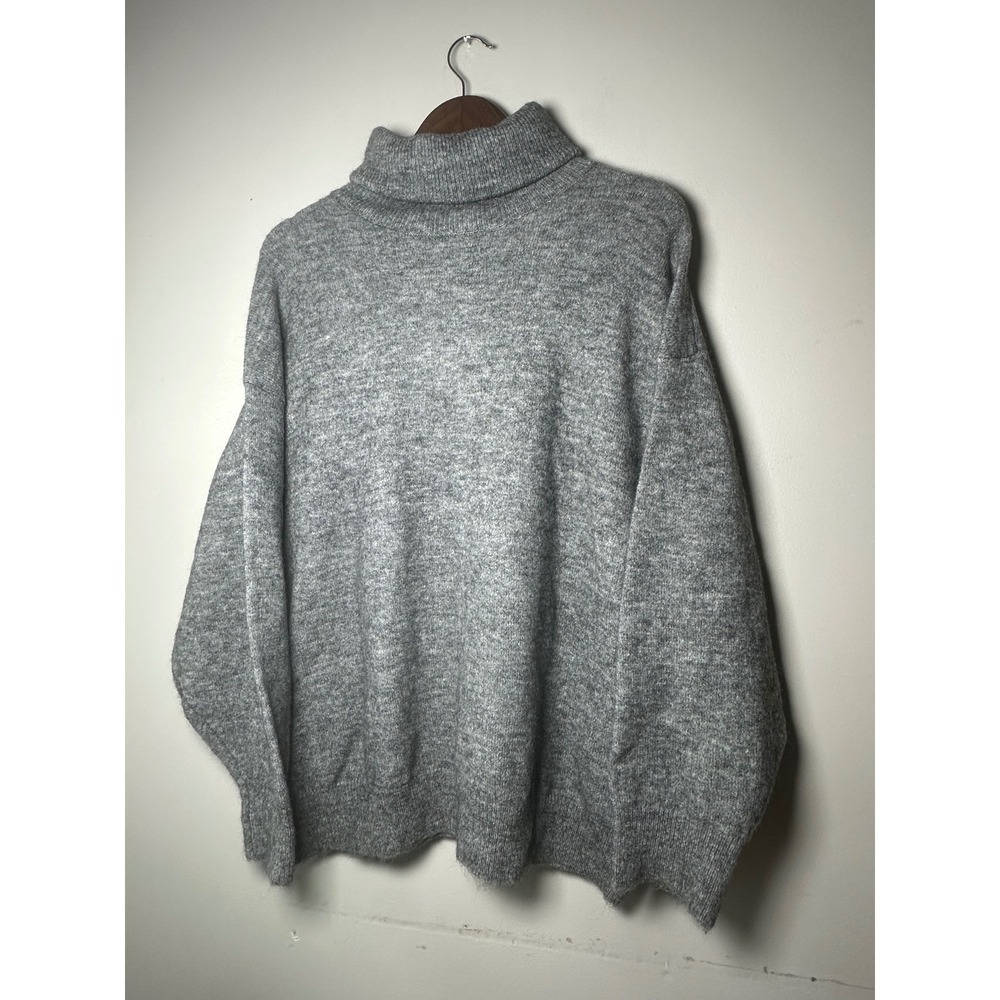 Zara Oversized Heathers Alpaca Blend Knit Turtleneck Jumper Sweater S Lagenlook